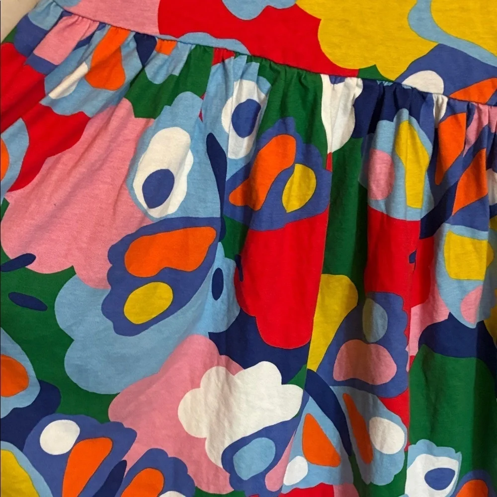 Mini Boden Colorful Floral Kids Dress with Butterflies